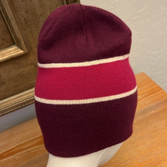 ISABEL MARANT Camden Striped Logo Beanie - Burgundy - OS - Picture 5 of 11